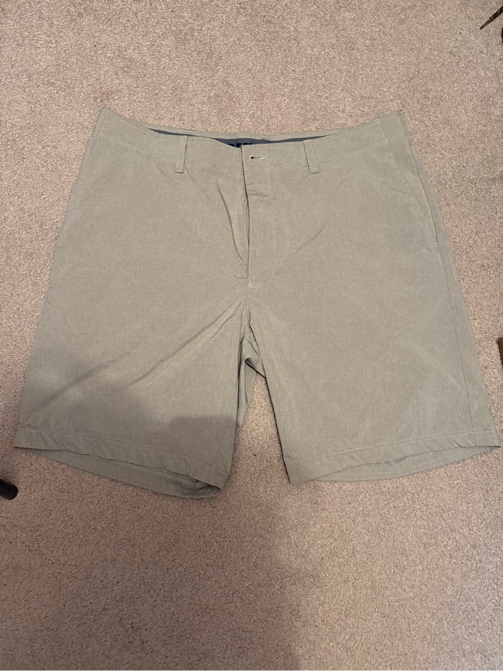 PGA Tour Men's Sage Green Flat-Front Golf Shorts